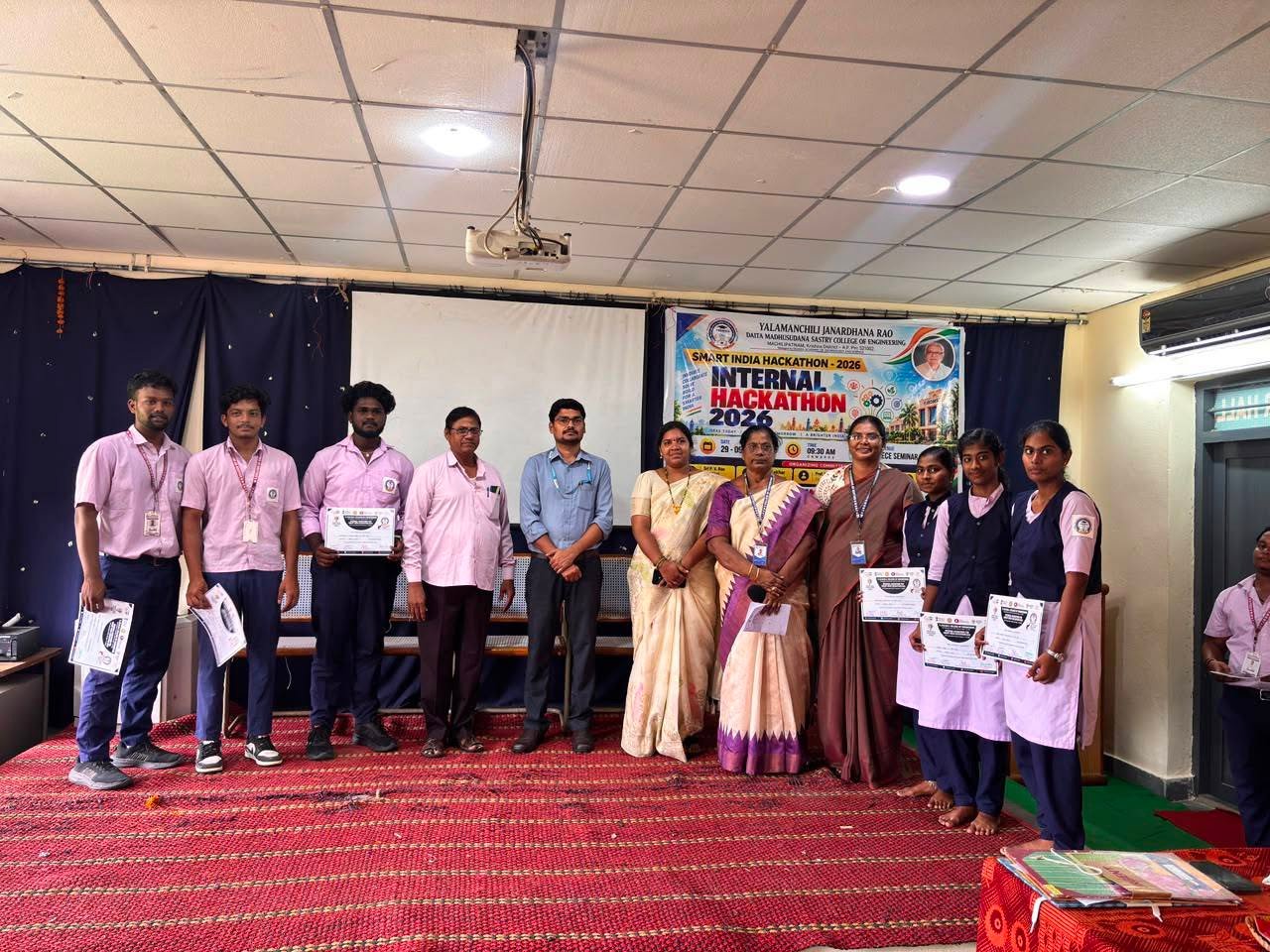Students participating in Smart India Hackathon